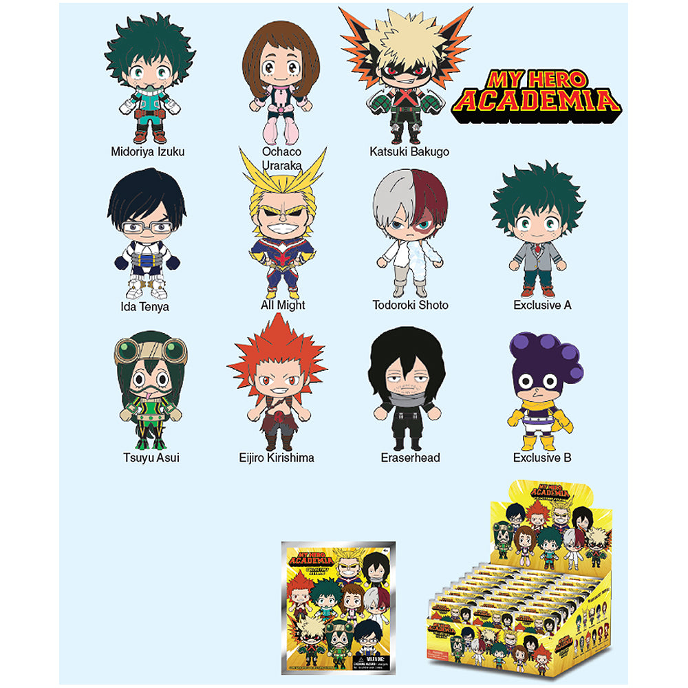 My Hero Academia Series 1 3D Foam Collectors Bag Clip Blind Bag