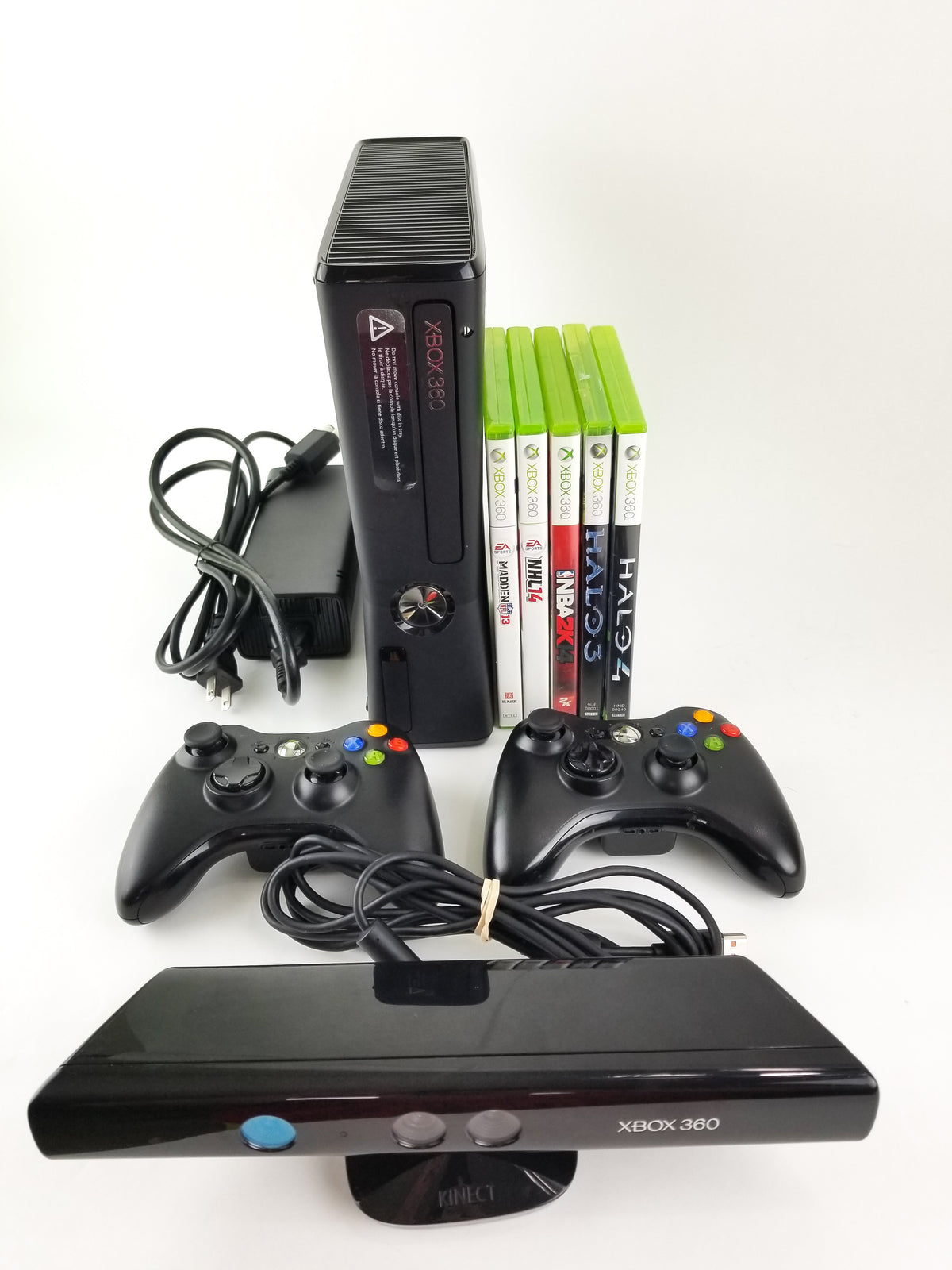 Xbox 360 with Kinect Camera and 8 Cool Games - video gaming - by